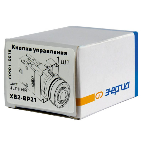 Кнопка XB2-BP21 d22мм черная 1НО IP66 ЭНЕРГИЯ