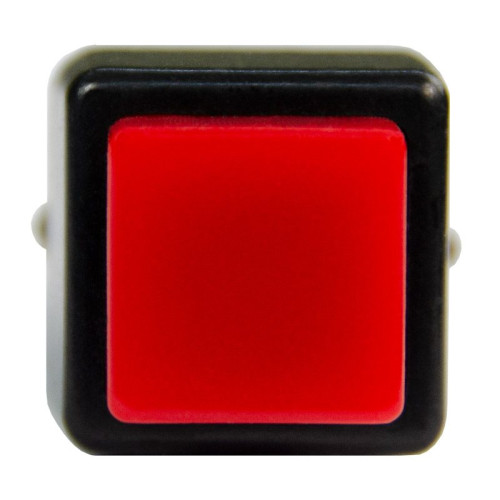 Кнопка YL232-03 d11мм квадратная красная цилиндр 1НО (100шт/упак) ЭНЕРГИЯ