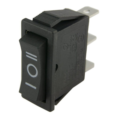 Клавишный переключатель YL202-01 вкл-откл-вкл 1 гр. конт. черн. (100шт/упак) ЭНЕРГИЯ