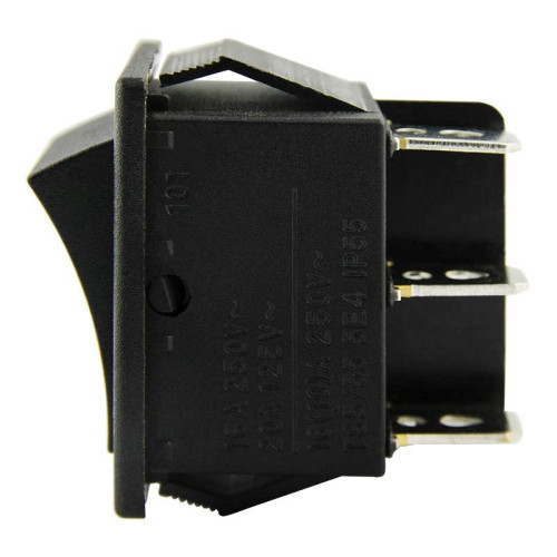 Клавишный переключатель YL206 вкл-откл-вкл 2 гр. конт. черн. (50шт/упак) ЭНЕРГИЯ