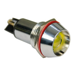 Лампа сигнальная AD22С d16мм желтая LED 230В металлический корпус (50шт/упак) ЭНЕРГИЯ