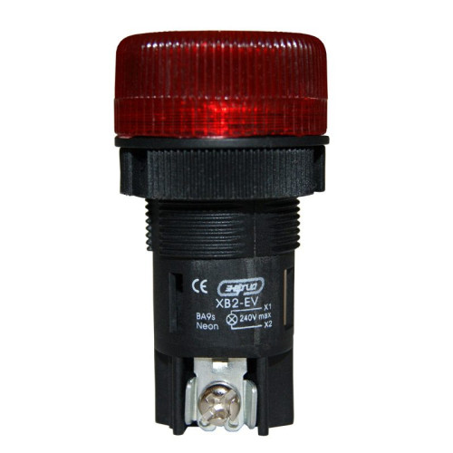 Лампа сигнальная XB2-EV164 d22мм красная неон 230В цилиндр ЭНЕРГИЯ
