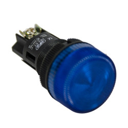 Лампа сигнальная XB2-EV166 d22мм синяя неон 230В цилиндр ЭНЕРГИЯ