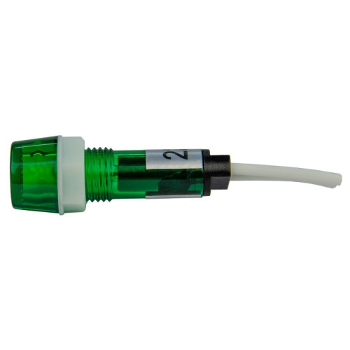 Лампа сигнальная YL235 d11мм зеленая неон 230В мон. корпус (50шт/упак) ЭНЕРГИЯ