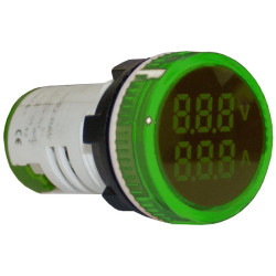 Индикатор тока и напряжения AD22-RAV AC 0-100A 50-500В зеленый ЭНЕРГИЯ