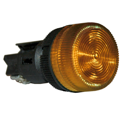 Лампа сигнальная XB2-EV165 d22мм желтая неон 230В цилиндр ЭНЕРГИЯ