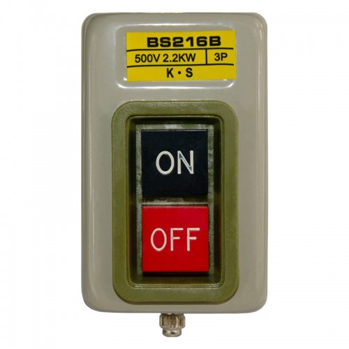 Пост кнопочный BS216B 3P 10A 2 кнопки on/off ЭНЕРГИЯ