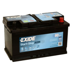 Аккумулятор Exide EK800 Start-Stop AGM 80 А*ч о.п. 