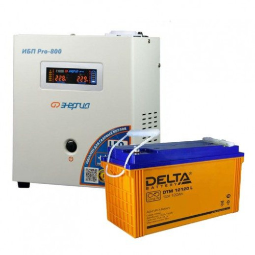 Купить Комплект ИБП Энергия Pro 800 + Delta DTM 12-120 L