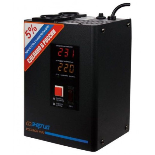 Купить Однофазный стабилизатор напряжения Энергия Voltron 1500 (HP)
