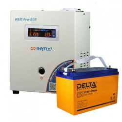 Комплект ИБП Энергия Pro 800 + Delta DTM 12100 L